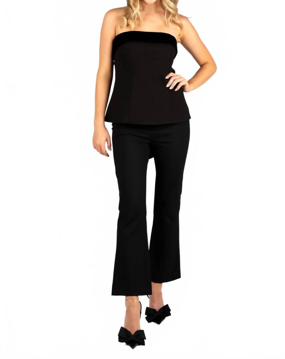 NEW SINCERELY OURS ophella top in black ponte